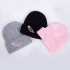 Hot Sale Warm Snow New Women Knitted Knit Hat Beanies High Quality Crochet Beanie 1PC Girl Winter Feather Embroidery Hats
