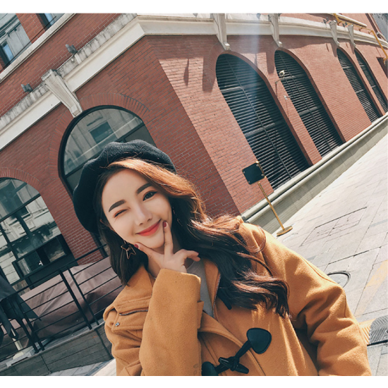 Hot Sell 2018 Cheap Fashion New Women Wool Solid Color Beret Female Bonnet Caps Winter All Matched Warm Walking Hat Cap 17 Color