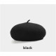 Hot Sell 2018 Cheap Fashion New Women Wool Solid Color Beret Female Bonnet Caps Winter All Matched Warm Walking Hat Cap 17 Color