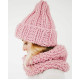 New European Women's Knitted Cap Winter Warming Pure-color Curled Coarse Wool Cap Warming Girl's Fashion Cap Knitted couple hat