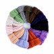 New European Women's Knitted Cap Winter Warming Pure-color Curled Coarse Wool Cap Warming Girl's Fashion Cap Knitted couple hat