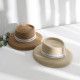 Summer New M letter Retro Ribbon Braided Flat Head Straw Hat Lady Hepburn Wide-brim Sun Hat British Style Sunscreen Beach Hat