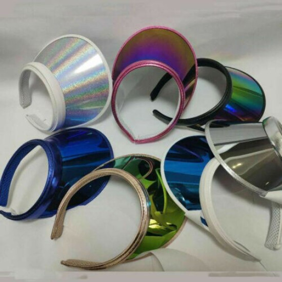 Women Childern Transparent Sun Visor Hat Cap Uv Protection Cover Flexible Summer Headband Beach Travel Summer  Protection Cap