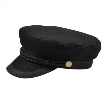 Women Military Beret Hats Sailor Caps Flat Bone Casquette Militaire Stylish Embroidery Lace Decoration Captain Cotton Naval Caps
