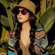 Women Summer Hat Lady Straw Hat Rattan Sun Hats Foldable Striped Braided Rope Bucket Cap Straw Sun Hats for women Beach