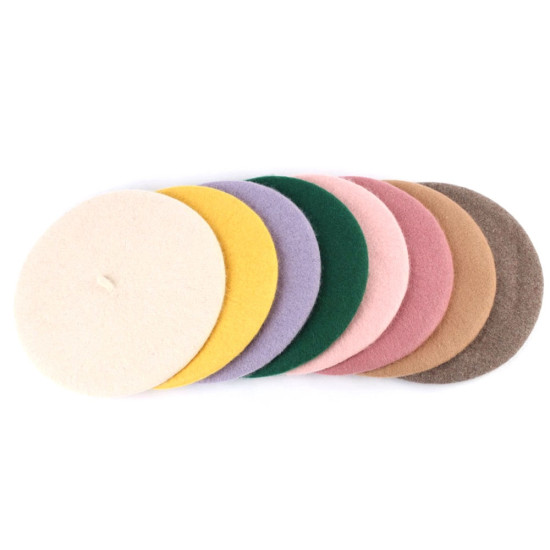 Women's Beret Hat Fashion Solid Warm Wool Berets for Women Candy Color Cashmere Plain French Artist Beret Hats for Girls GS102D