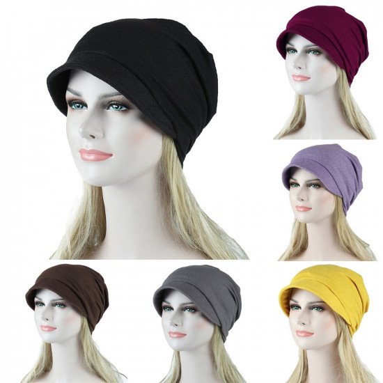 1PC New Women Elastic Turban Hat Muslim  Islamic Jersey Cancer Chemo Cap Ladies  Stretch Head Wrap Head Scarf 4.11