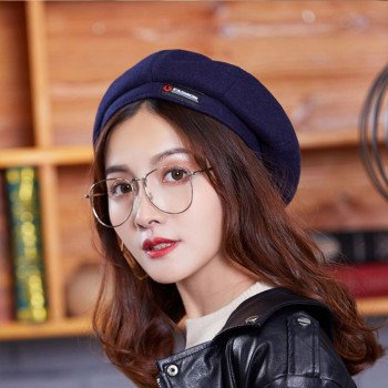 2019 Winter Beret Hats Women Female Khaki Artist Painter Berets for Winter Western Style Wool Octagonal cap Beret Hats