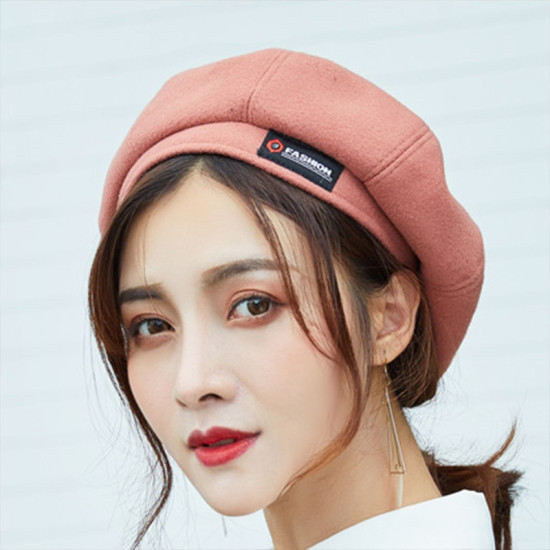 2019 Winter Beret Hats Women Female Khaki Artist Painter Berets for Winter Western Style Wool Octagonal cap Beret Hats