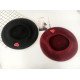 Autumn Winter Vintage Black Cute Heart Embroidery Beret Women Artist Cap Ladies Wool Hat Headwear Berets