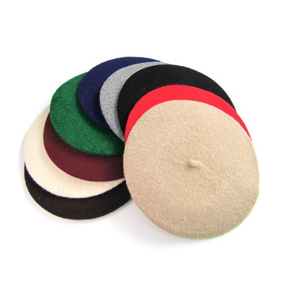 Elegant Lady Women Wool Felt Warm French Classic Beret Beanie Slouch Hat Cap Tam