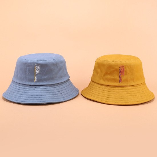 Fisherman Hat Men's New I WANT Letters Embroidered Basin Cap Women Spring and Summer Outdoor Wild casual men bucket sun hat