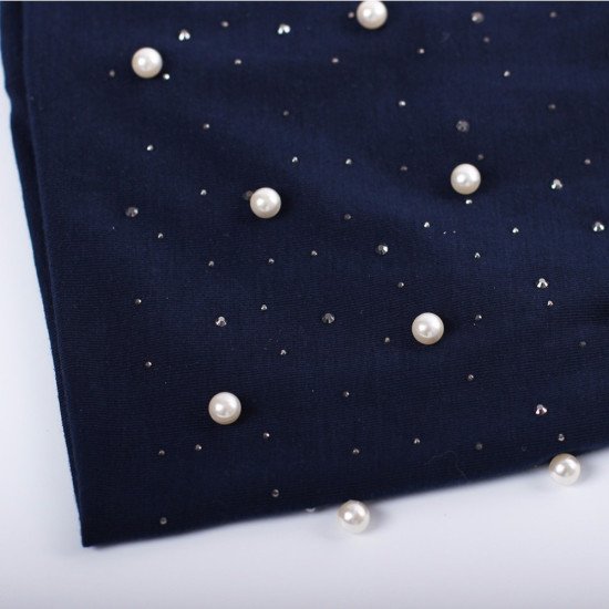 Brand Women's Beanie Hat Casual Polyester Shine Pearls&Rhinestones Beanies For Women Skull Beanie Hats Bonnet For Female