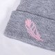 Hot Sale Warm Snow New Women Knitted Knit Hat Beanies High Quality Crochet Beanie 1PC Girl Winter Feather Embroidery Hats