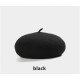 Hot Sell 2018 Cheap Fashion New Women Wool Solid Color Beret Female Bonnet Caps Winter All Matched Warm Walking Hat Cap 17 Color