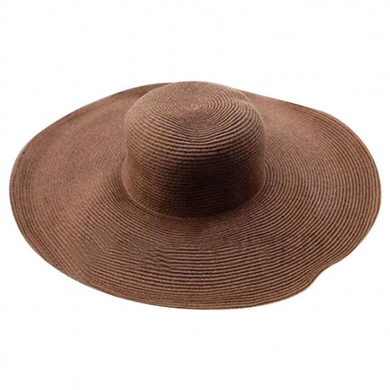2019 NEW FASHION HOT Women Solid Color Big Brim Straw Hat Sun Floppy Wide Brim Hats Beach Cap Free ship #Z5