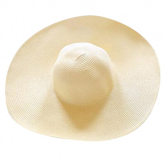 2019 NEW FASHION HOT Women Solid Color Big Brim Straw Hat Sun Floppy Wide Brim Hats Beach Cap Free ship #Z5