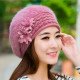 New Arrival Elegant Women Knitted Hats Rabbit Fur Cap Autumn Winter Berets Ladies Female Fashion Skullies Beret Hat