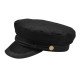 Women Military Beret Hats Sailor Caps Flat Bone Casquette Militaire Stylish Embroidery Lace Decoration Captain Cotton Naval Caps