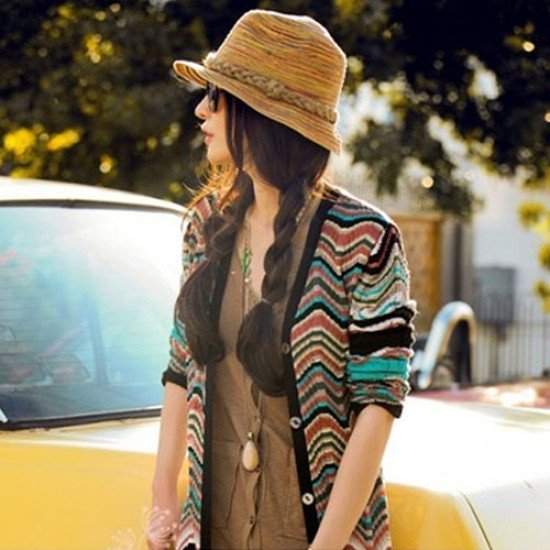 Women Summer Hat Lady Straw Hat Rattan Sun Hats Foldable Striped Braided Rope Bucket Cap Straw Sun Hats for women Beach