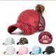 Women Summer Trendy Ponytail Messy Bun Cap Lady 2019 Hip Hop Camouflage Jacquard Breathable Mesh Back Adjustable Snapback Hat